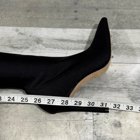 STUART WEITZMAN Ultrastuart Satin Over The Knee Boots - Balck - Sz - 5.5 - Picture 9 of 12